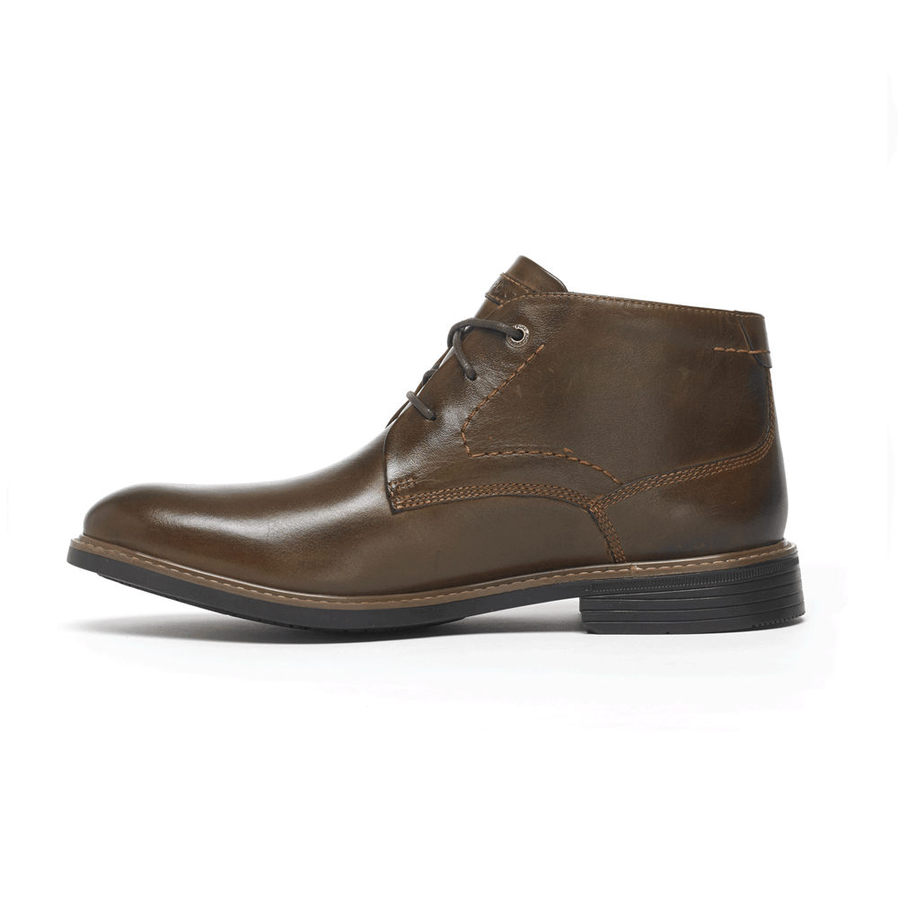 Botas Rockport Hombre Mexico - Classic Break Chukka Marrom Oscuro - QHUFP9642